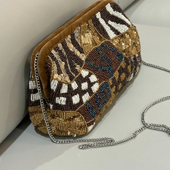 Beaded Sequin Patchwork Design Bag From India to You Tik Tok Viral NWT - Picture 4 of 5